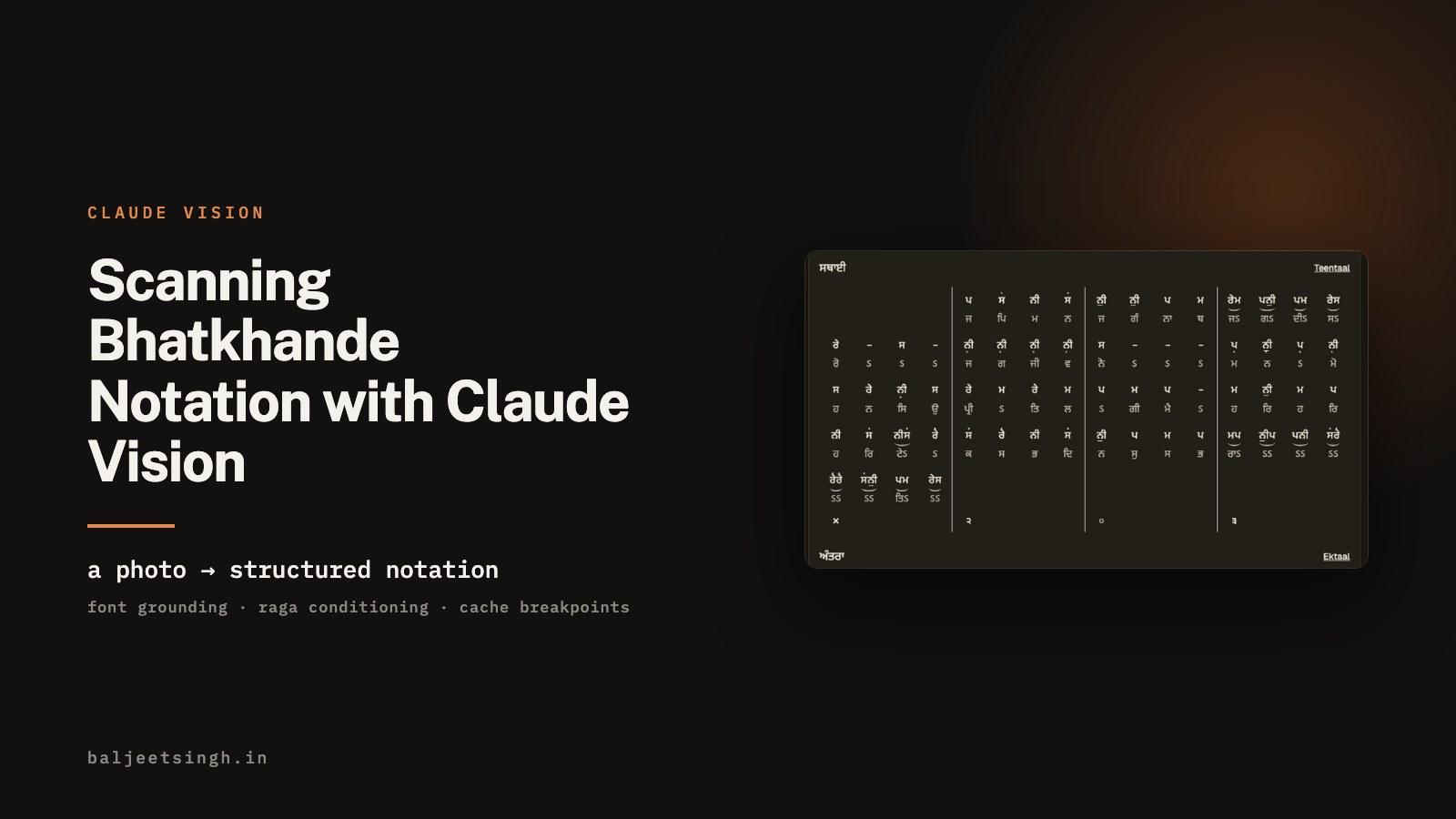 Scanning Bhatkhande Notation with Claude Vision