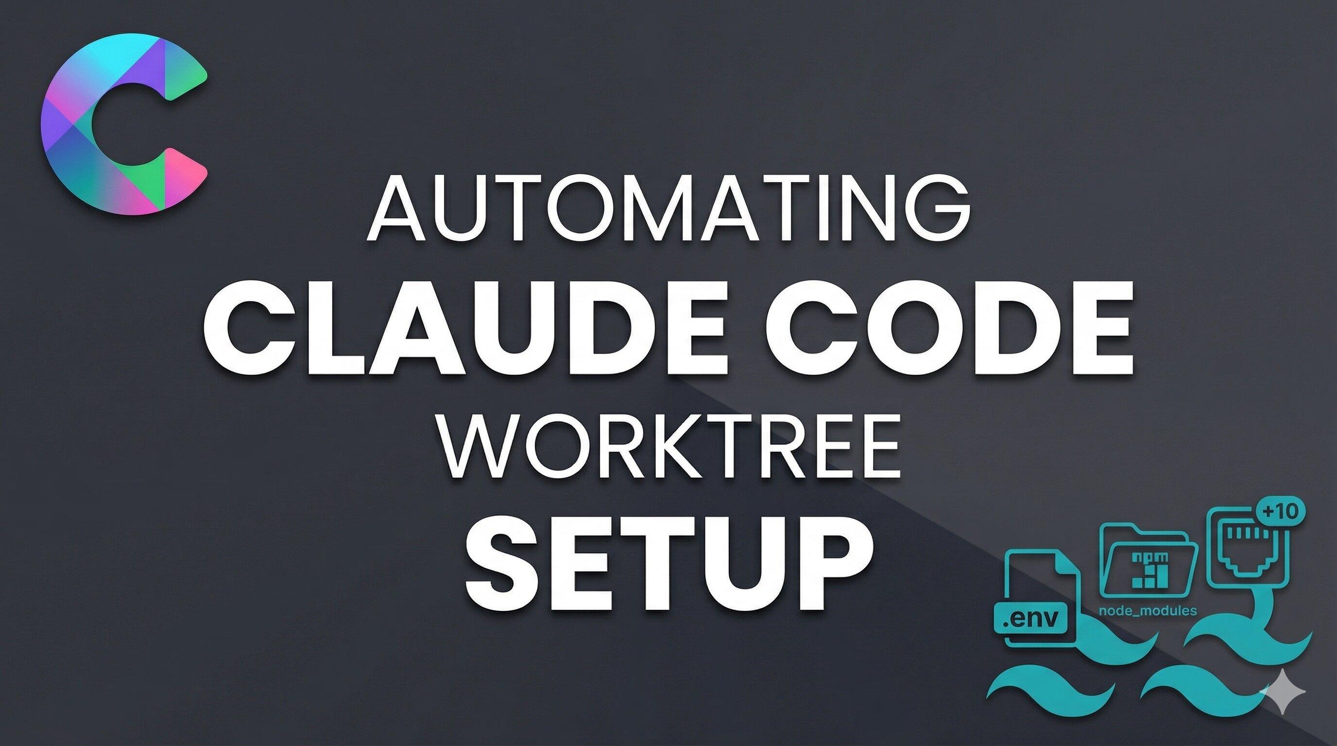 Automating Claude Code Worktree Setup — ENV Files, Node Modules, and Ports