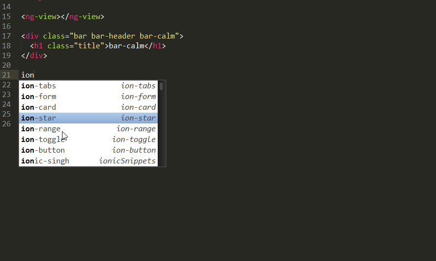 Ionic Snippets – Sublime Plugin