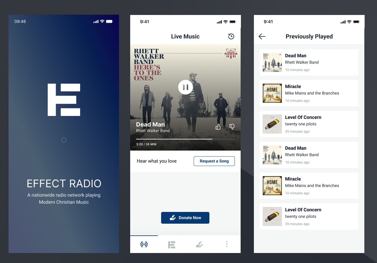 Effect radio app